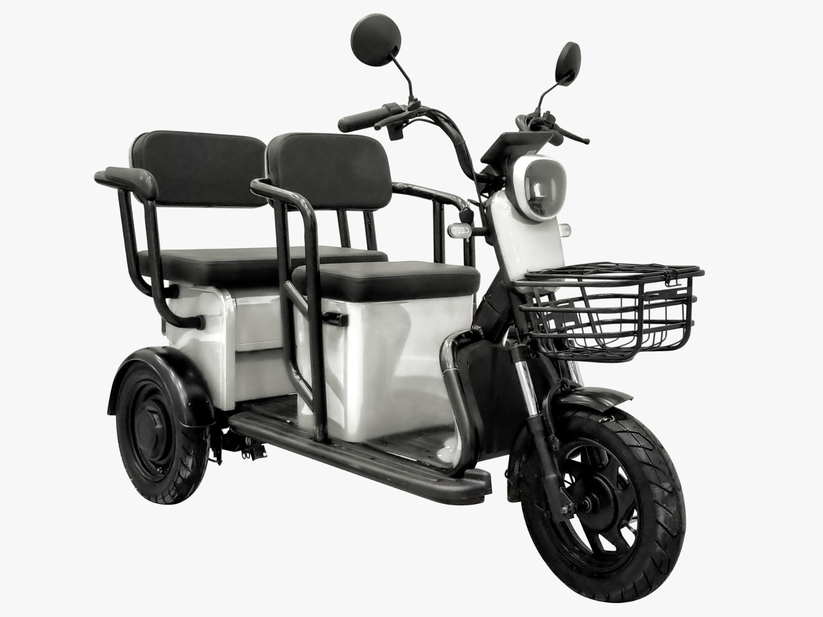 Tricicleta electrica, Volta APM5, Alb, viteza maxima 25 km pe ora, Autonomie 40 km