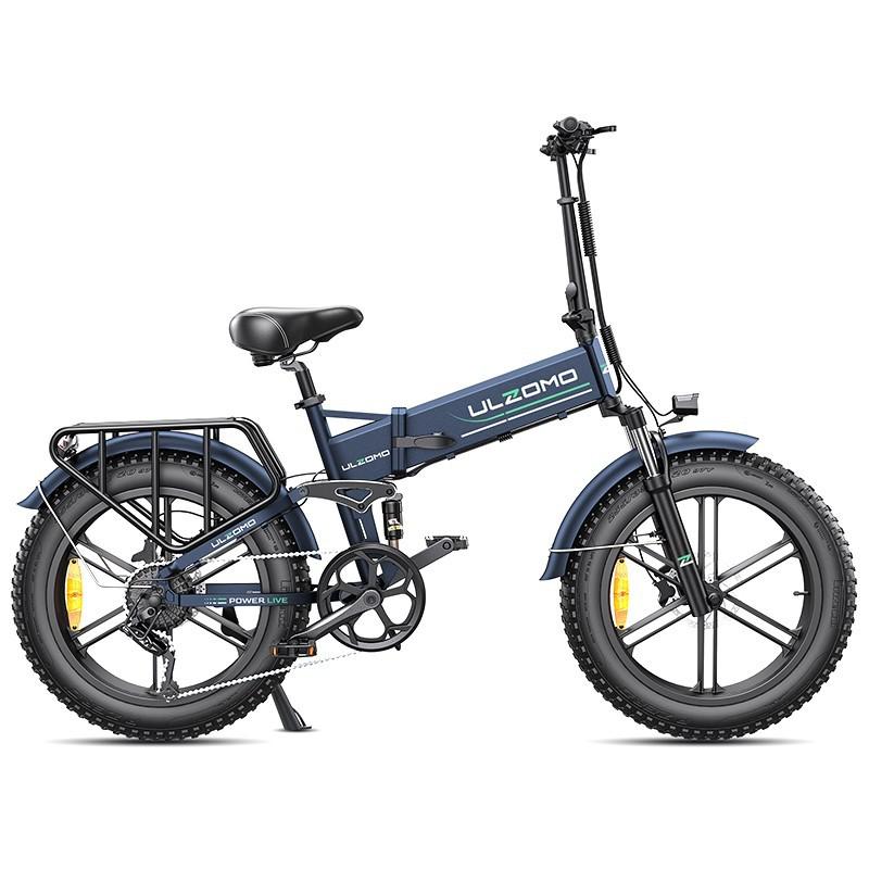 Bicicleta electrica pliabila Ulzomo Dunes 20 E-bike, 750W, 48V 16Ah, autonomie 120km, viteza maxima 40km/h, 20" (Blue)
