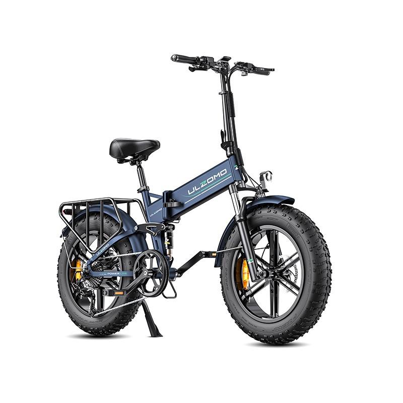 Bicicleta electrica pliabila Ulzomo Dunes 20 E-bike, 750W, 48V 16Ah, autonomie 120km, viteza maxima 40km/h, 20" (Blue)