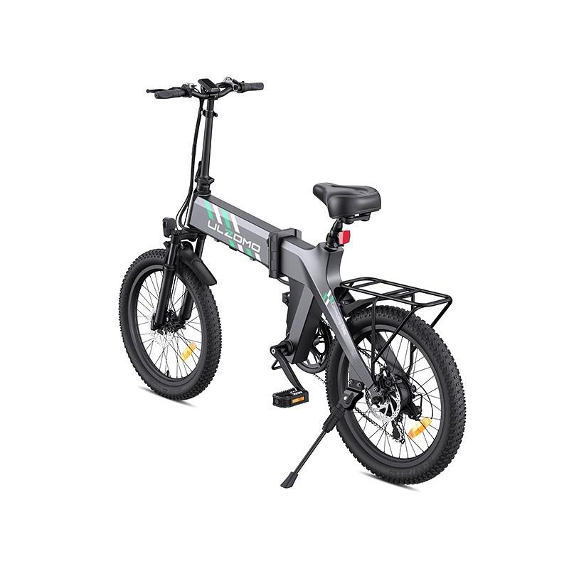 Bicicleta electrica pliabila Ulzomo Ridge 20 E-bike, 250W, 36V 15.6Ah, autonomie 60km, viteza maxima 25km/h, 20'' (Gray)