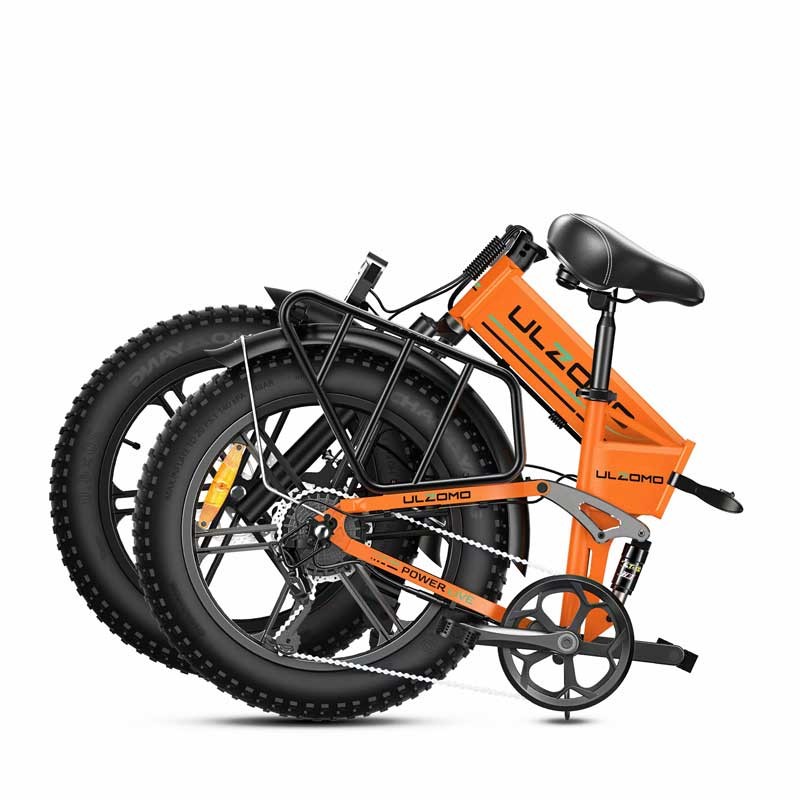 Bicicleta electrica pliabila Ulzomo Dunes 20 E-bike, 750W, 48V 16Ah, autonomie 120km, viteza maxima 40km/h, 20' (Orange)