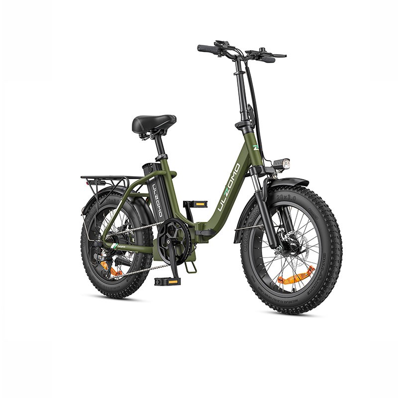 Bicicleta electrica pliabila ULZOMO E-bike Dolphin 20 Green